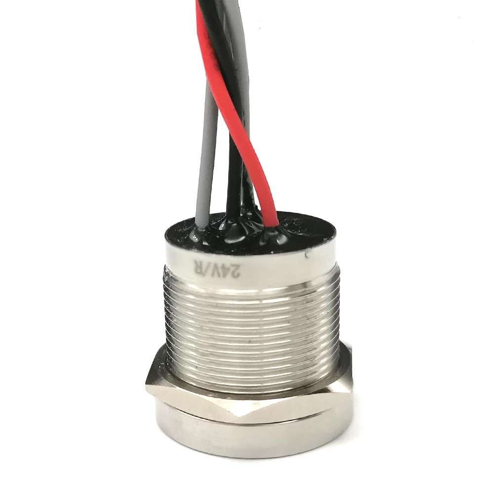 316 Stainless steel Waterproof IP68  illuminated Piezo Switch Latching on off 5v 12v 24v R&G 19MM 22MM 25MM