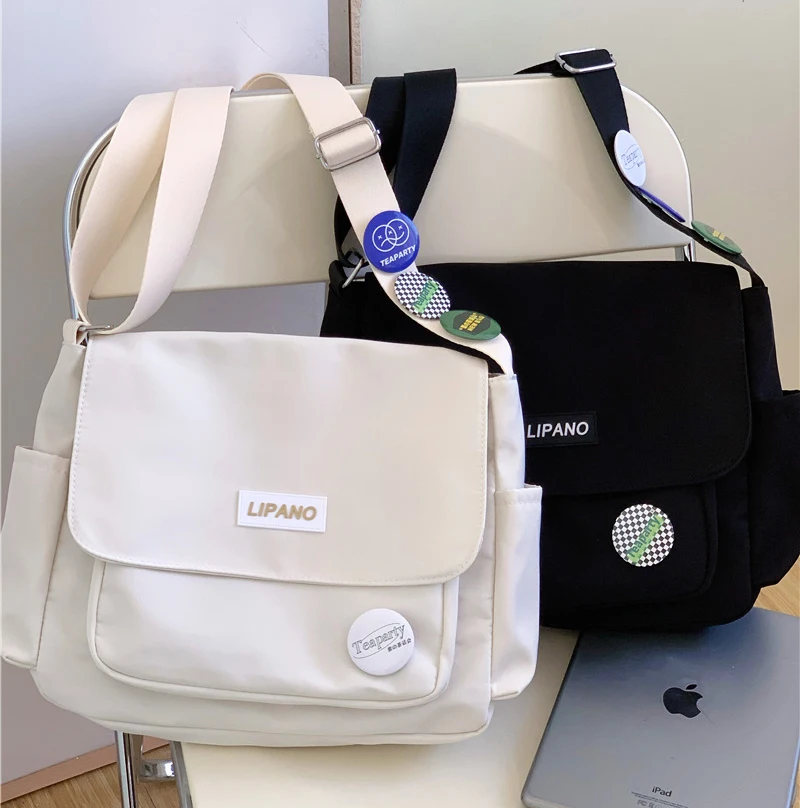 Ins College Student Crossbody Bag Class Leisure Backpack Single Shoulder Bag Japanese Bag Female Harajuku Retro Postman Bag Male