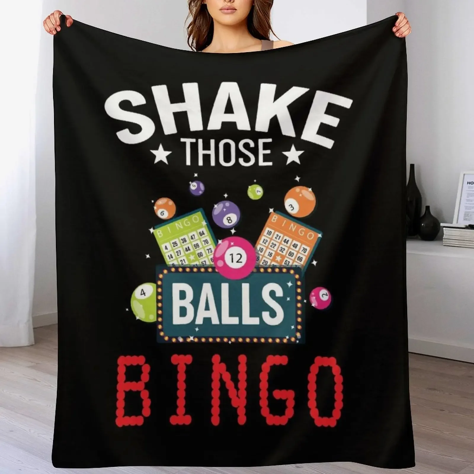 

Shake Those Balls Bingo Throw Blanket Polar Tourist Blankets