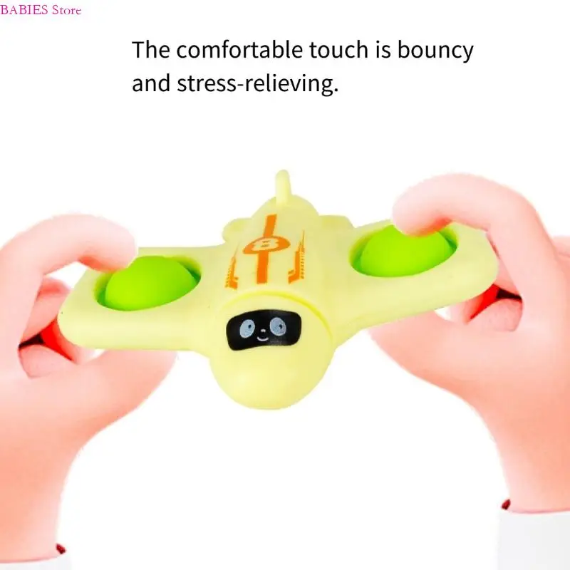 C9GB Creative Aircraft Form Finger Spinner Press Bubble Spinner Spielzeug Handwerksreliever Spielzeug für Erwachsene Büro für