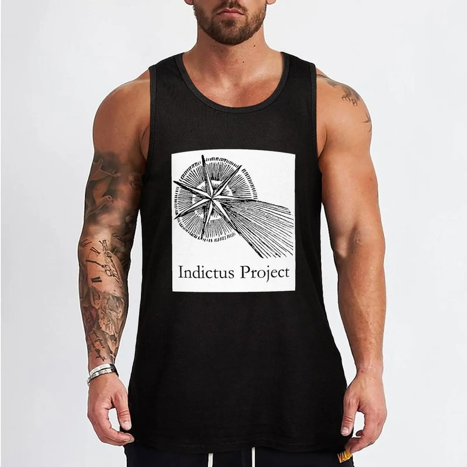 CANDOR ILLAESUS with large text Tank Top training weight vest T-shirt for fitness Men's sleeveless t-shirt male top