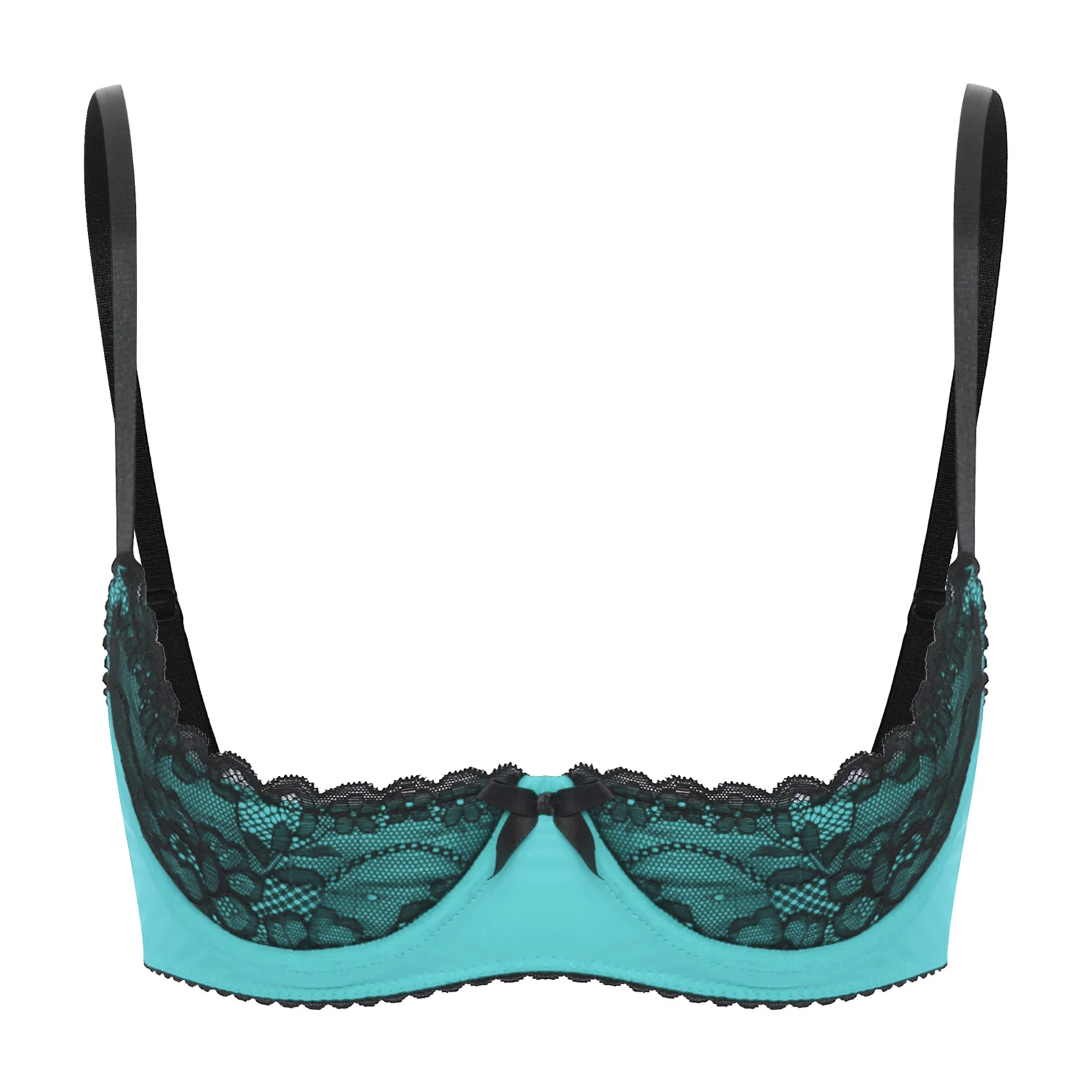 Women's Sexy Push Up Lace Bra, Half Cup Underwire