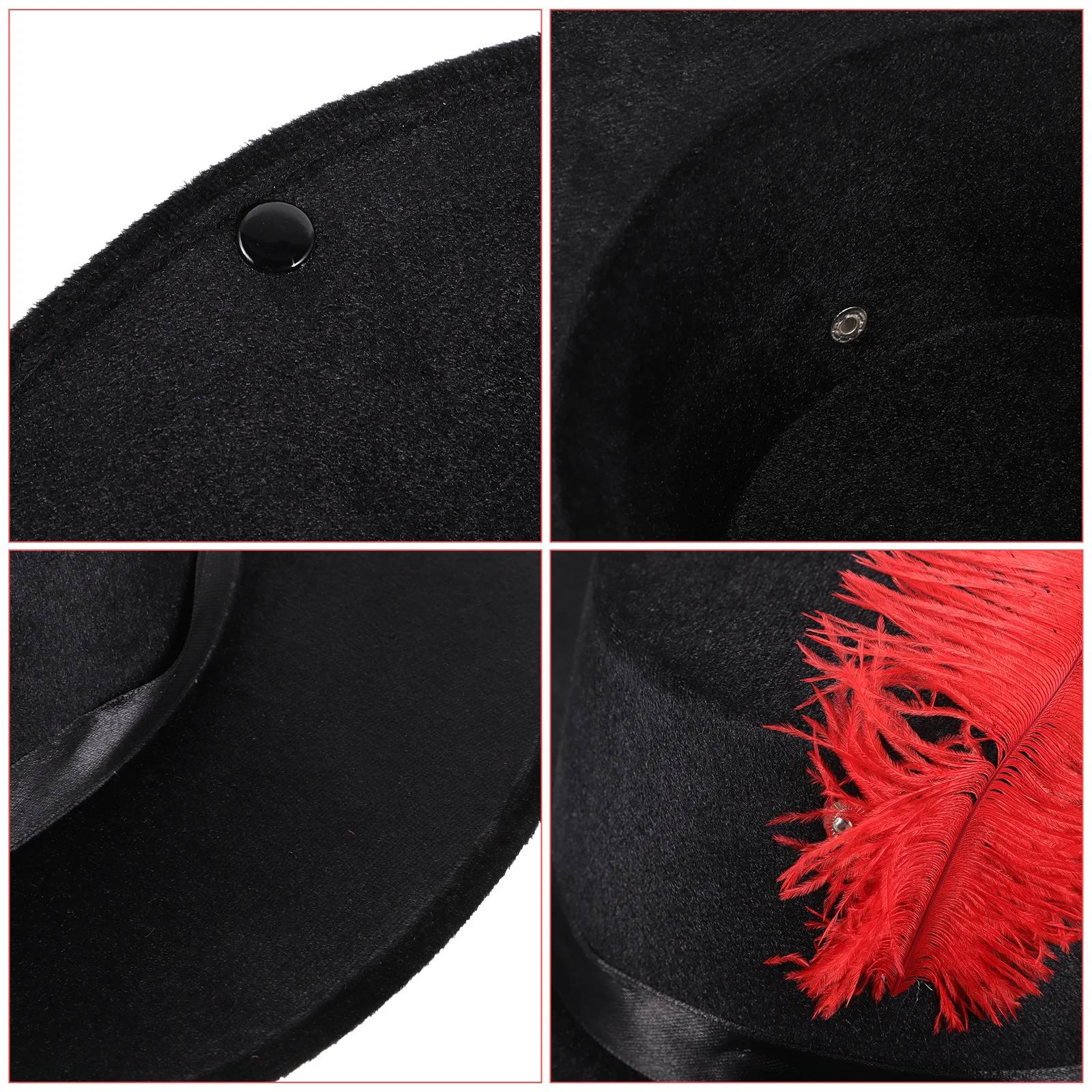 

Carnival Plume Hat Easy to Put on Suitable for Party Cosplay Festival Photo Prop Wear Resistant Decorative Hat