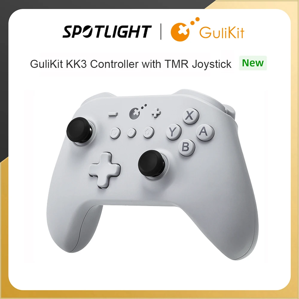 GuliKit KK3 Controller wireless Bluetooth Gamepad con joystick TMR effetto Hall Tiggers per Nintendo Switch Windows Android iOS