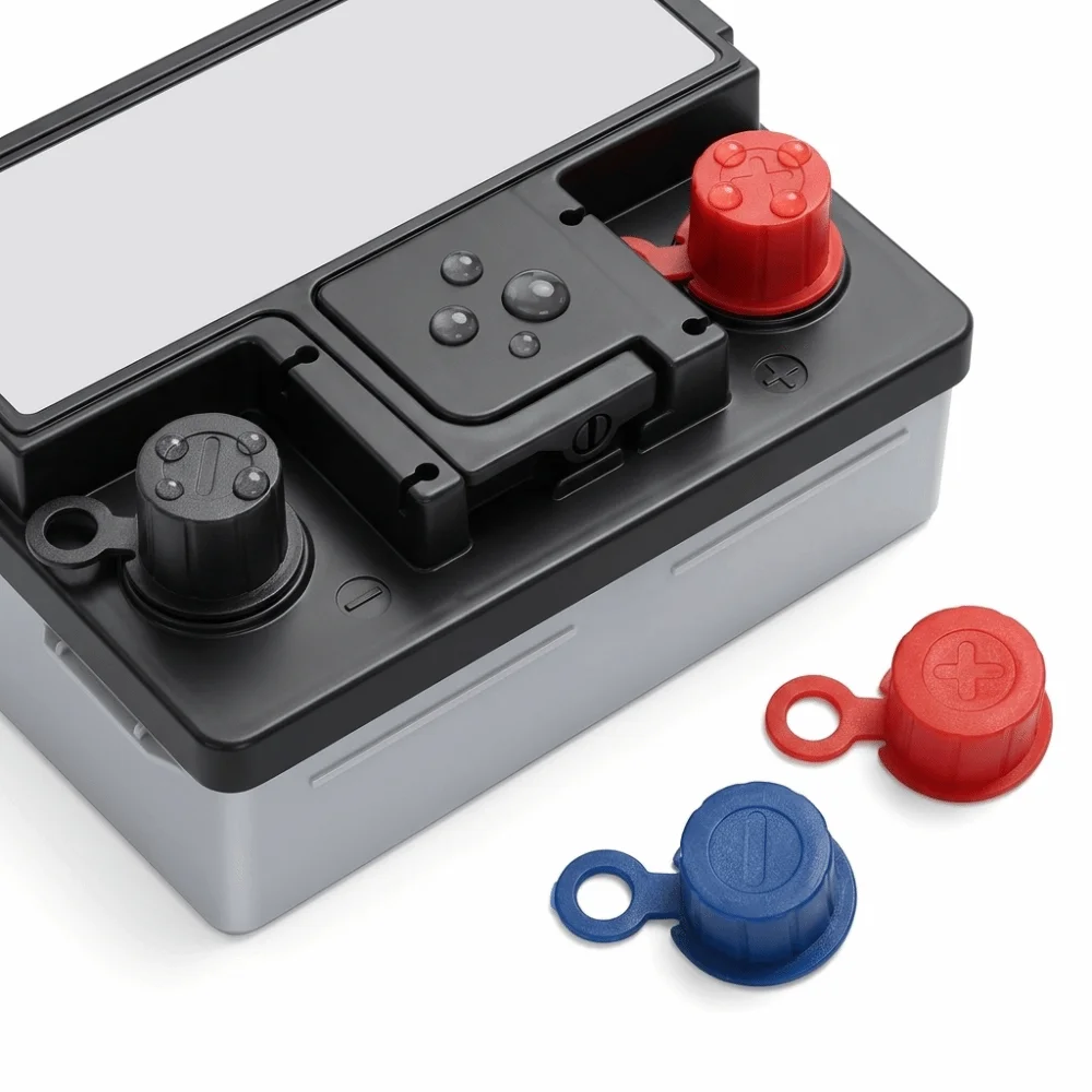 1 Pair Water Proof Battery Terminal Cover Insulated Dust Proof Battery Protector Standard Diameter Positive Negative Heads