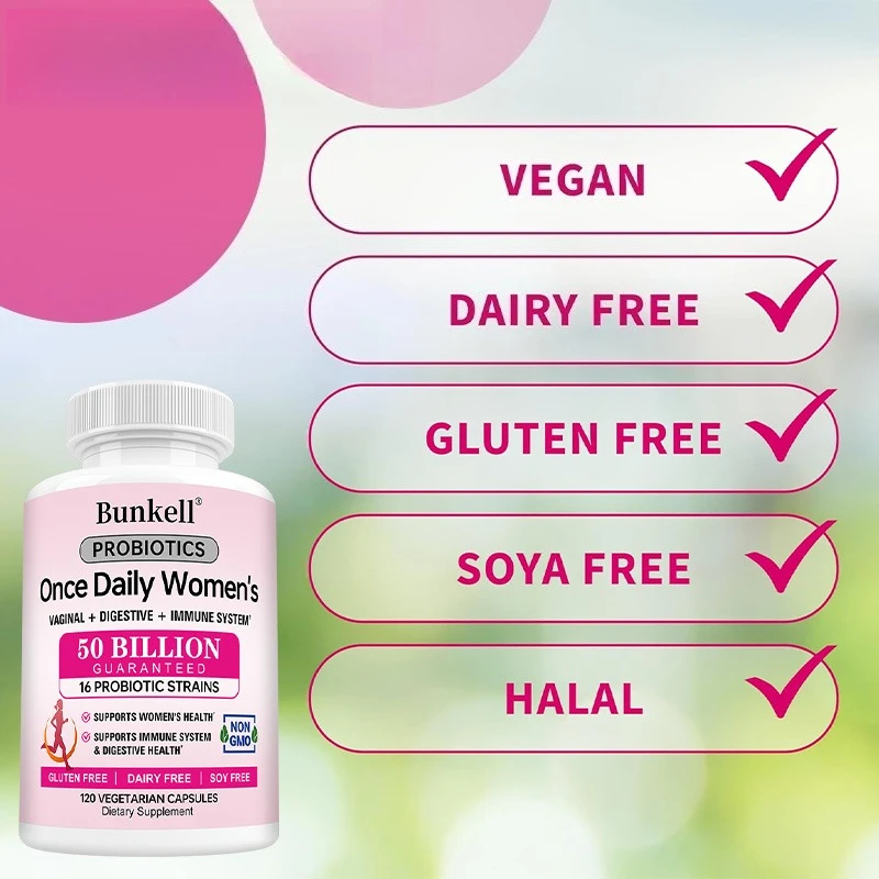 البروبيوتيك المصنوع يوميًا للنساء 50 مليار CFU 16 سلالة بروبيوتيك مع البريبايوتكس العضوية والهضم والصحة المناعية #3