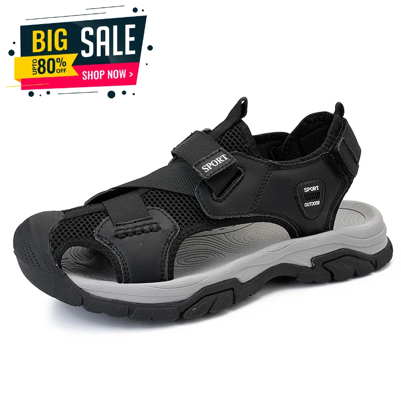 

New Outdoor Summer Men Sandals Casual Man Mesh Shoes Breathable Beach Shoes for Men Slippers Fashion Quick Dry Wading Aqua Shoes
