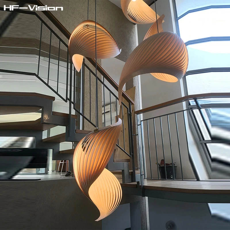 

Japanese Shell Shape Conch Pendant Lighting Living Room Hanging Lamps for Decor Fixture restaurant kitchen island staircase