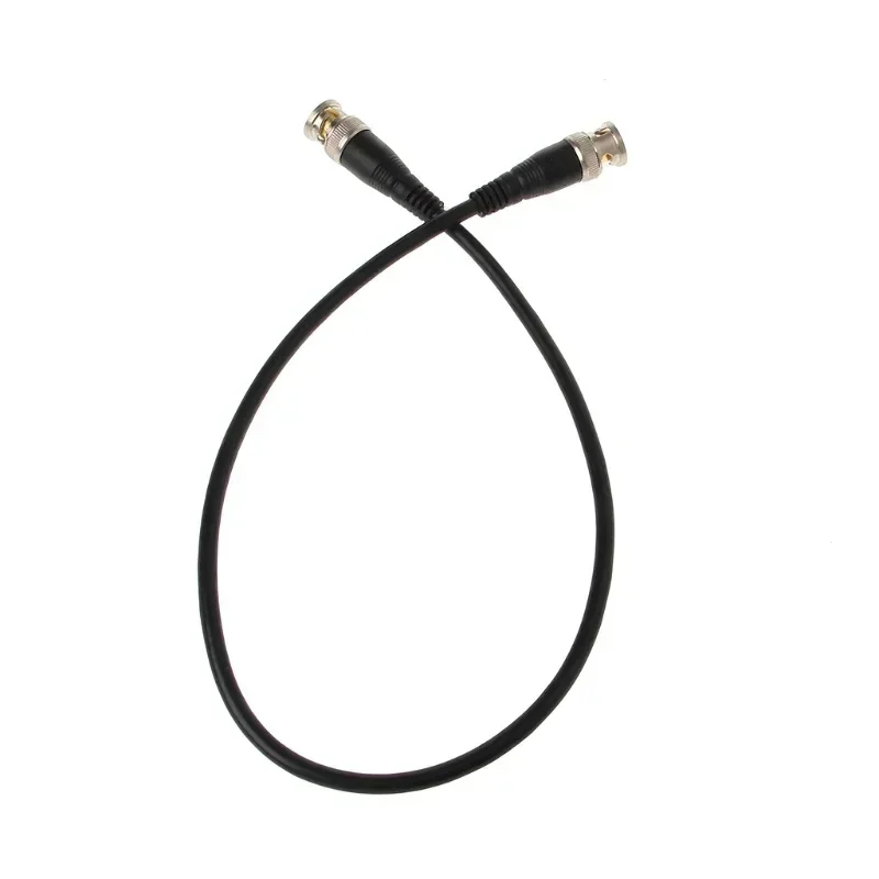 ESCAM BNC Male To Male Nickel Plating Straight Crimp RG58 Pigtail Adapter Cable 0.5m