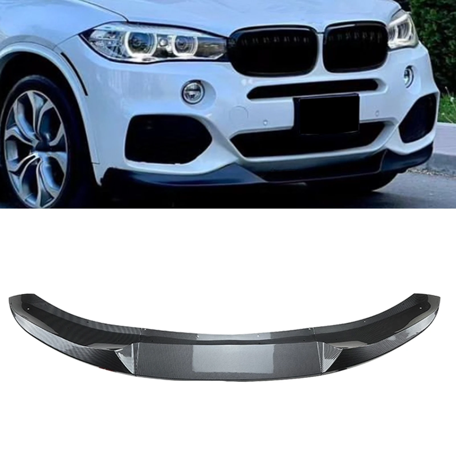 

For 2014 2015 2016 2017 2018 BMW X5 F15 M Sport Front Bumper Spoiler Lip Car Lower Splitter Blade Carbon Fiber Look Guard Plate