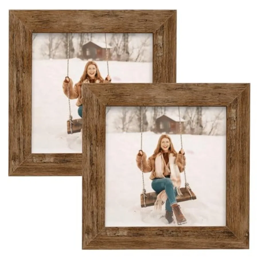 Picture Frames Set of 2 Grain Photo Frame for Gallery Wall Mounting or Tabletop Display