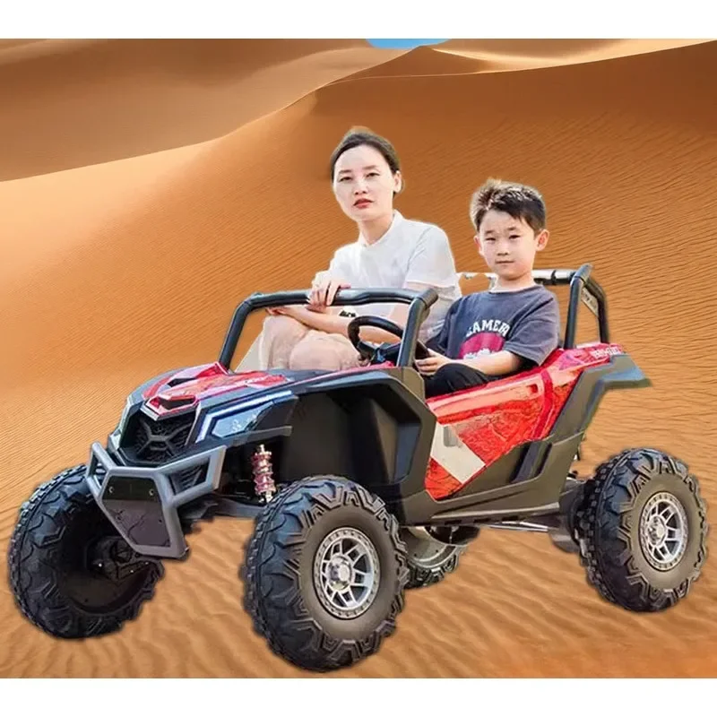 Two-seater children\'s electric vehicle four-wheel car 24V drive silent brushless off-road remote control seated toy