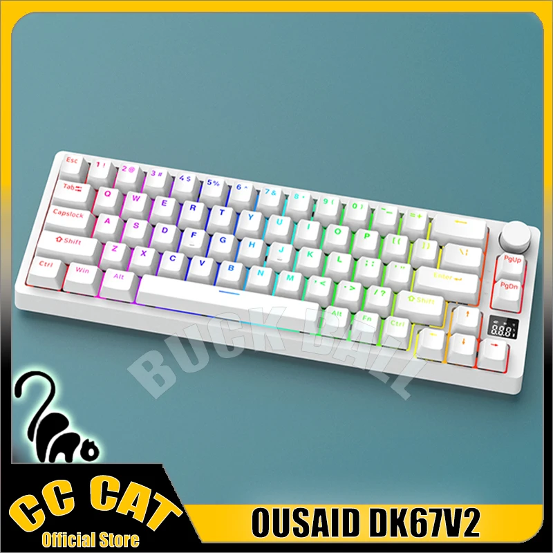 

Клавиатура OUSAID DK67V2 Механическая игровая, 3 режима, USB/2,4G/Bluetooth