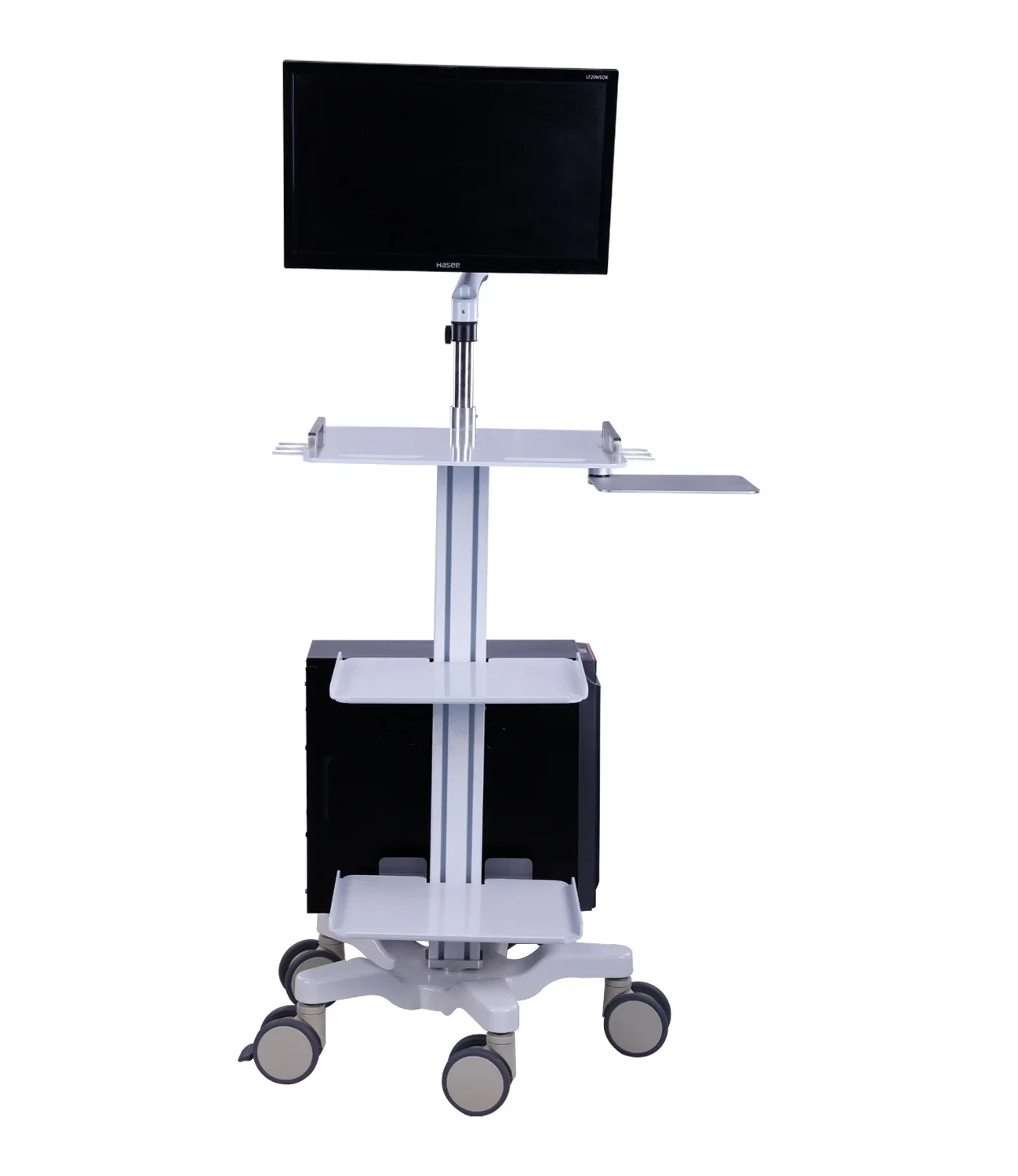 low center of gravitystar base hospital medical mobile computer workstation cart trolley with mount