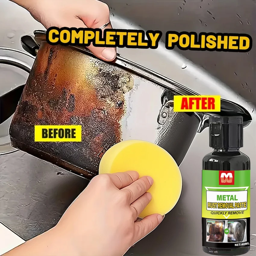 Kitchen Pot Cleaner Paste – Removes Burnt Grease & Stains from Stainless Steel Pans, Restores Shine Like New