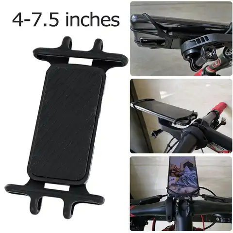 360 °   Supporto per telefono per bicicletta girevole Supporto per moto in silicone stabile Manubrio GPS Staffa di supporto per bici Accessori per ciclismo