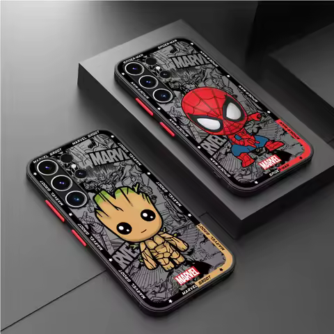 Phone Case for Samsung Galaxy S23 FE S22 S21 S10 Plus S20 FE S9 S24 Plus S23 Ultra Marvel Spiderman Groot Deadpool Cover