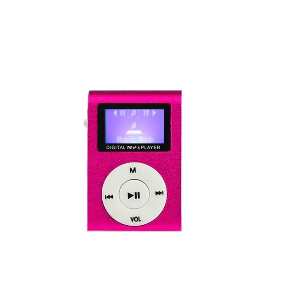 Rechargeable Support 32GB Micro SD Digital Music Media Metal Clip MP3 Player LCD Screen