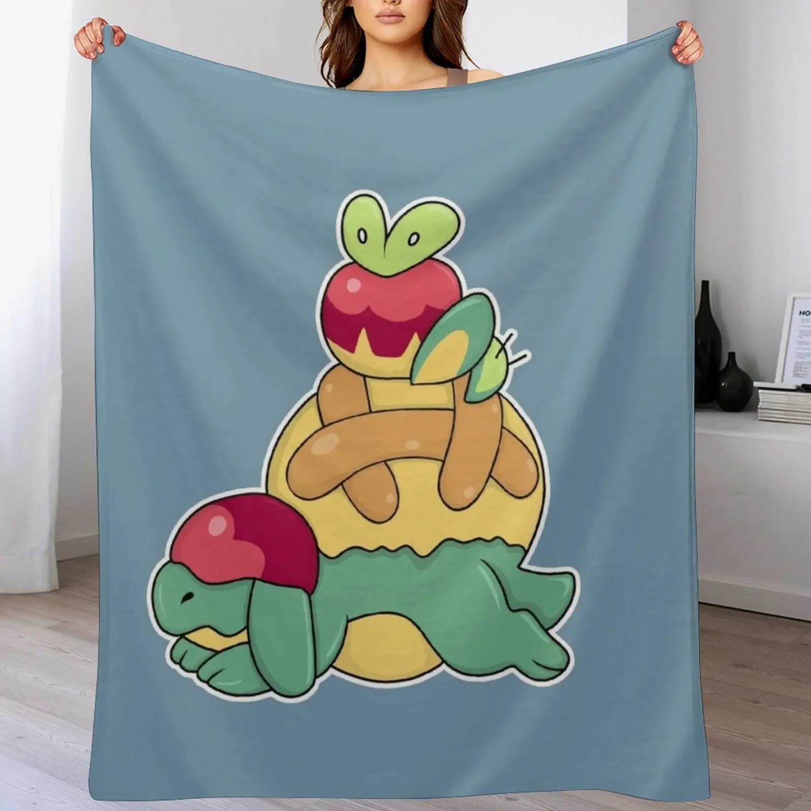 

Appletun and Applin Throw Blanket Shaggy Plush Blankets For Baby Hairy Blankets