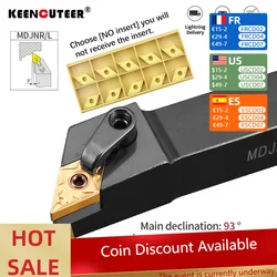 1pc MDJNR2020 MDJNR2525  External Turning Tool Holder DNMG Carbide Inserts Lathe Bar CNC Cutting Tools Set