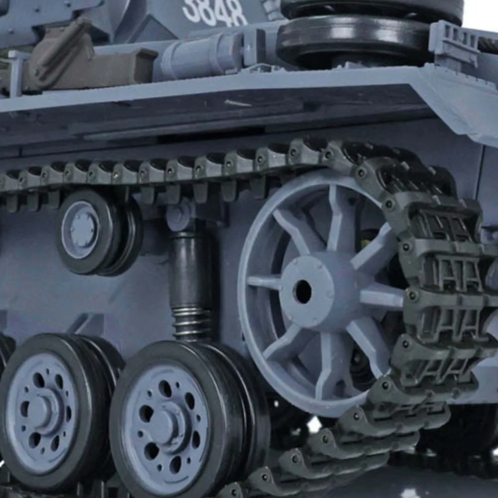

2.4G Heng Long 1/16 Scale RC Panzer 7.0 Plastic Remote Control Car III L RTR RC Tank Model 3848 360° Turret Vehicle Toys for Boy