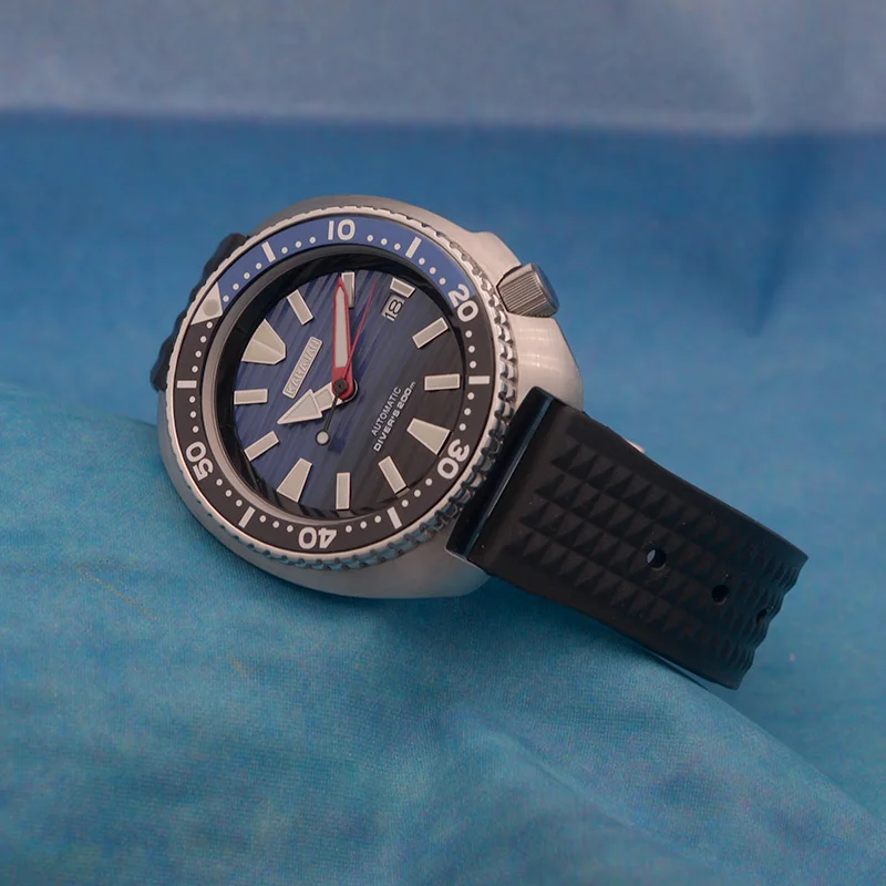 KARAJAN Rùa Bào Ngư Thép Không Gỉ Lặn Nam Wth NH35 Tự Động Chuyển Động 200M Chống Nước Chống Gốm Ốp Viền