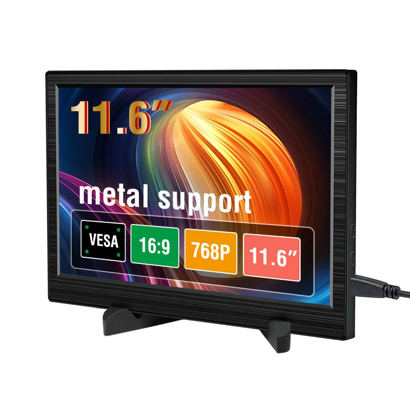 Anmite 11.6 بوصة IPS شاشة محمولة USB TYPE C HDMI للهاتف المحمول سطح المكتب MAC Switch PS4 XBOX