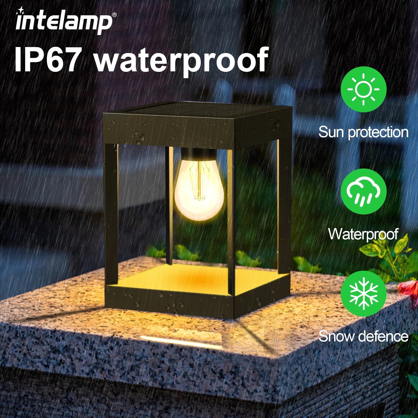 Imagem -03 - Outdoor Solar Pathway Lights Ip65 Waterproof Garden Lights Lâmpadas para Passarela Garagem Gramado Quintal Pátio Pack