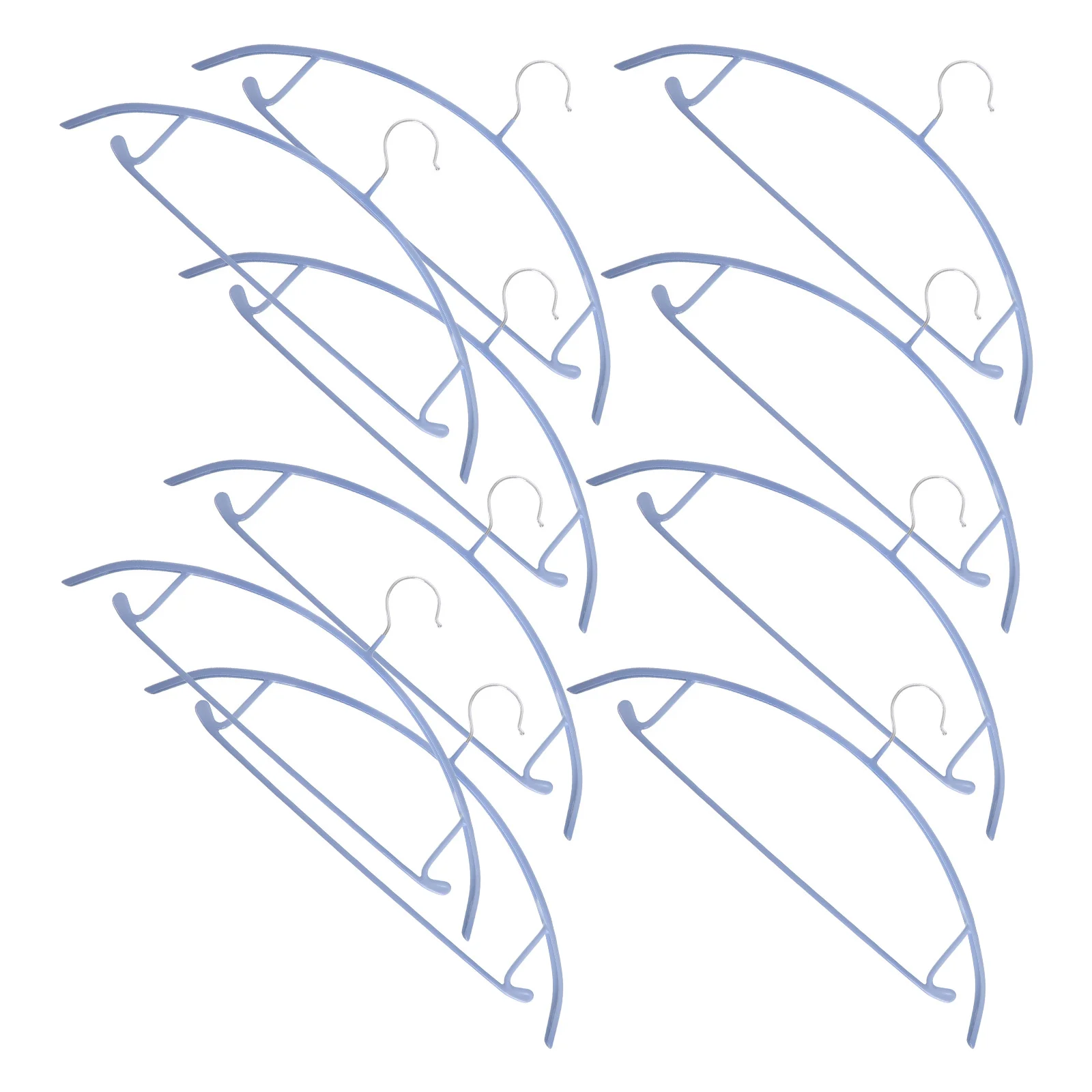 

10Pcs PVC Clothes Hanger Semicircle Antiskid Multipurpose Traceless Hanging Hanger Wardrobe Space Saving Drying Rack