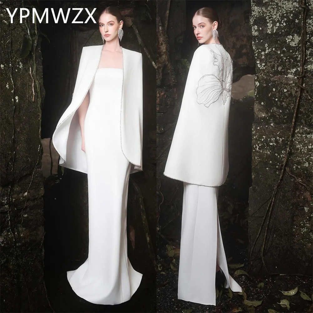 

Customized Prom Gown Evening Formal Dress Party Occasion YPMWZX Strapless Straps Sheath Floor Length Skirts Vertically Bespoke O