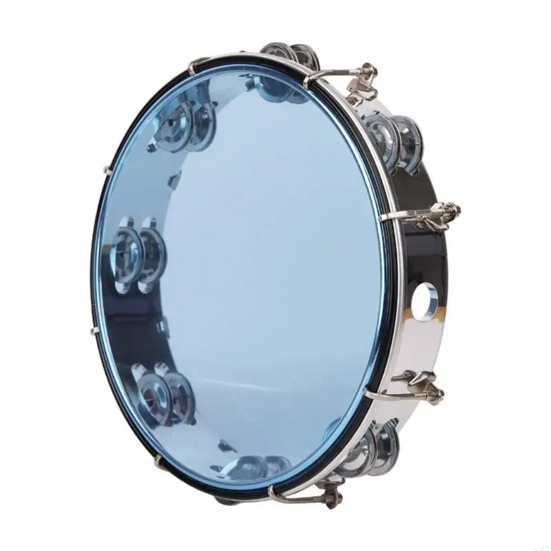 Tambourine for Stage Accompaniment with Drumhead and Double Rows 24BD