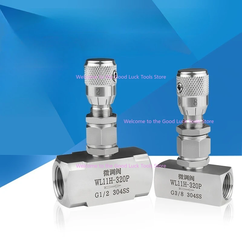 

1PC Stainless Steel 304 Needle Valve G1/8 1/4 3/8 NPT 1/2 Micro Metering Flow Regulator Water Gas Oil