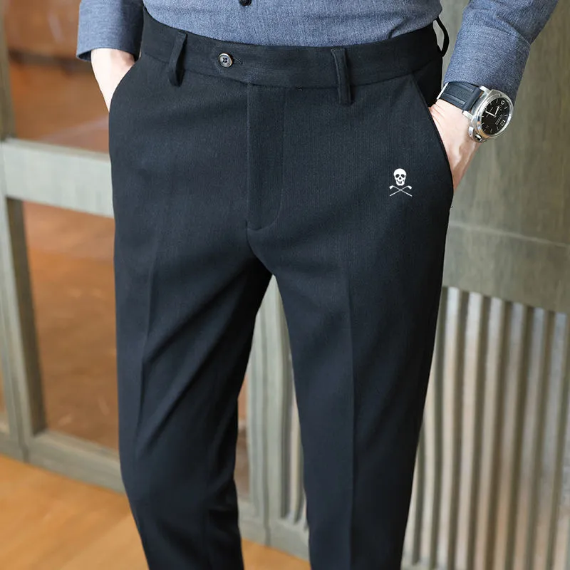 Korean New Suit Pants Men Golf Wear 2024 Autumn Winter Authentic Golf Pants High Quality Golf Clothing Men Business Casual Pants