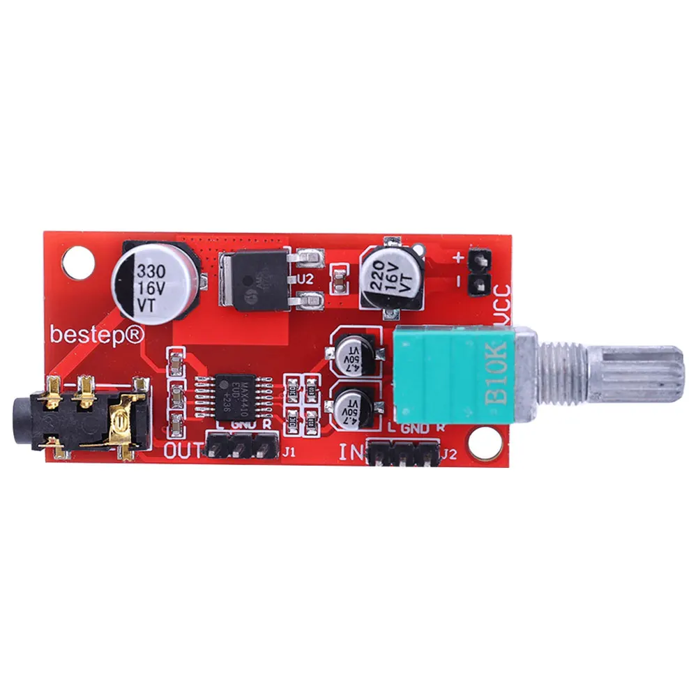 MAX4410 Headset Amplifier Low Power Headphone Amplifier Board DC 3-12V Miniature Earphone Amplifier Module Power Preamplifier