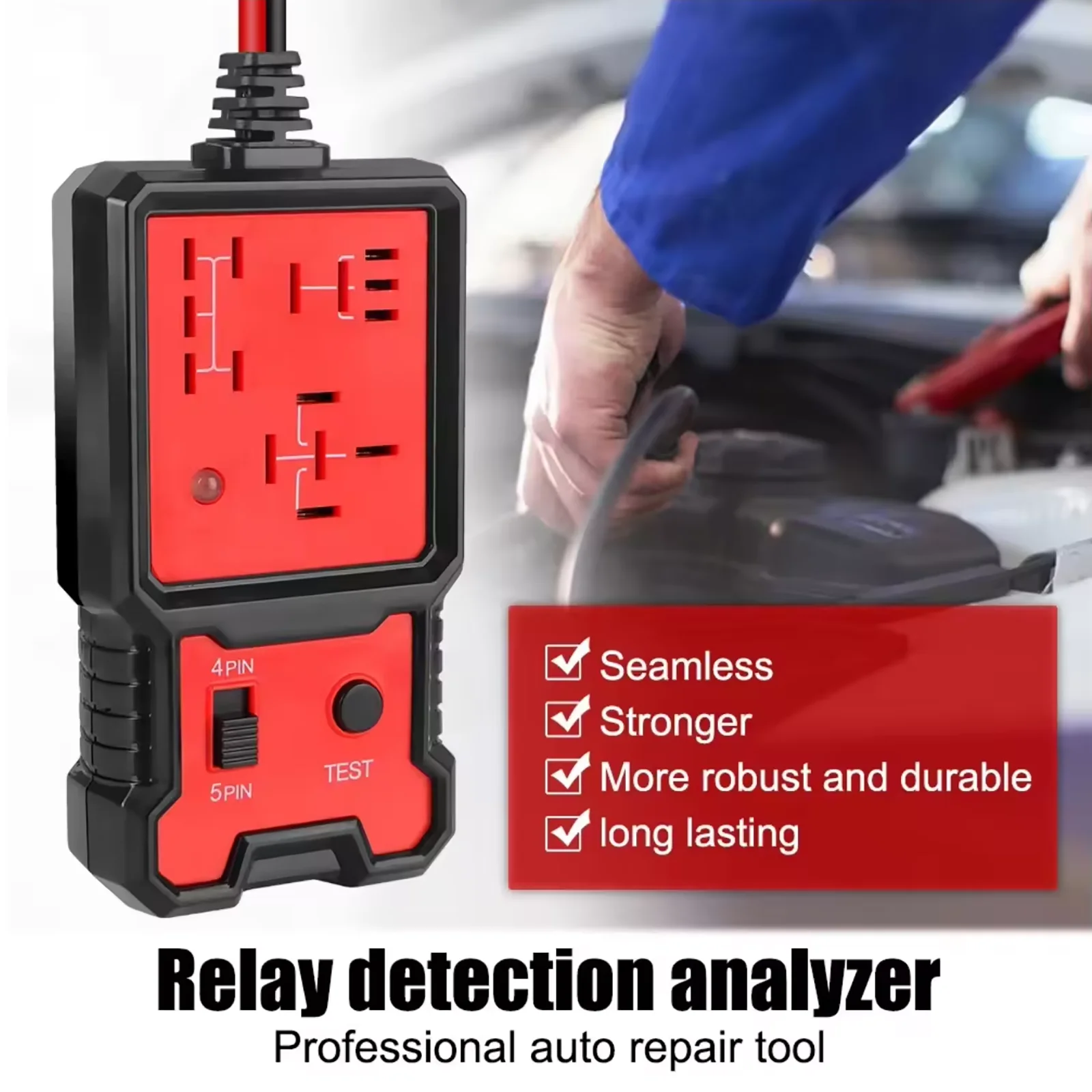 

Светодиодный индикатор, автомобильный аккумулятор, электронный тест, тестер автомобильных реле, диагностические инструменты, автомобильные аксессуары, универсальный 12 В