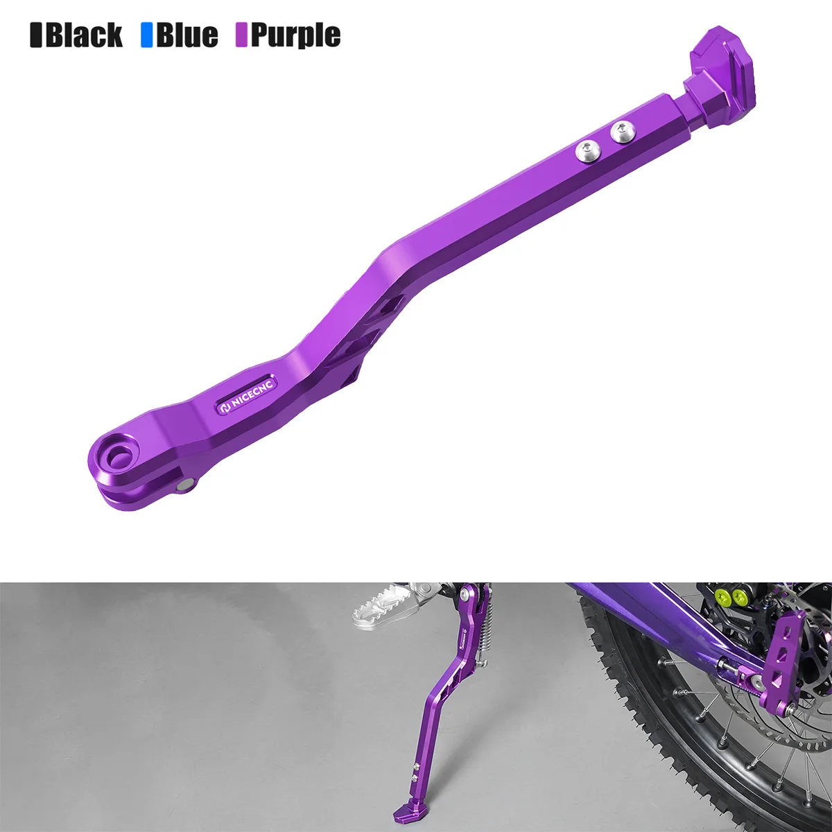 For Surron Electric Bike Kickstand 5-Level Adjustable Foot Side Kick Stand For 2025 2024 Surron Light Bee X S L1E Surron Parts