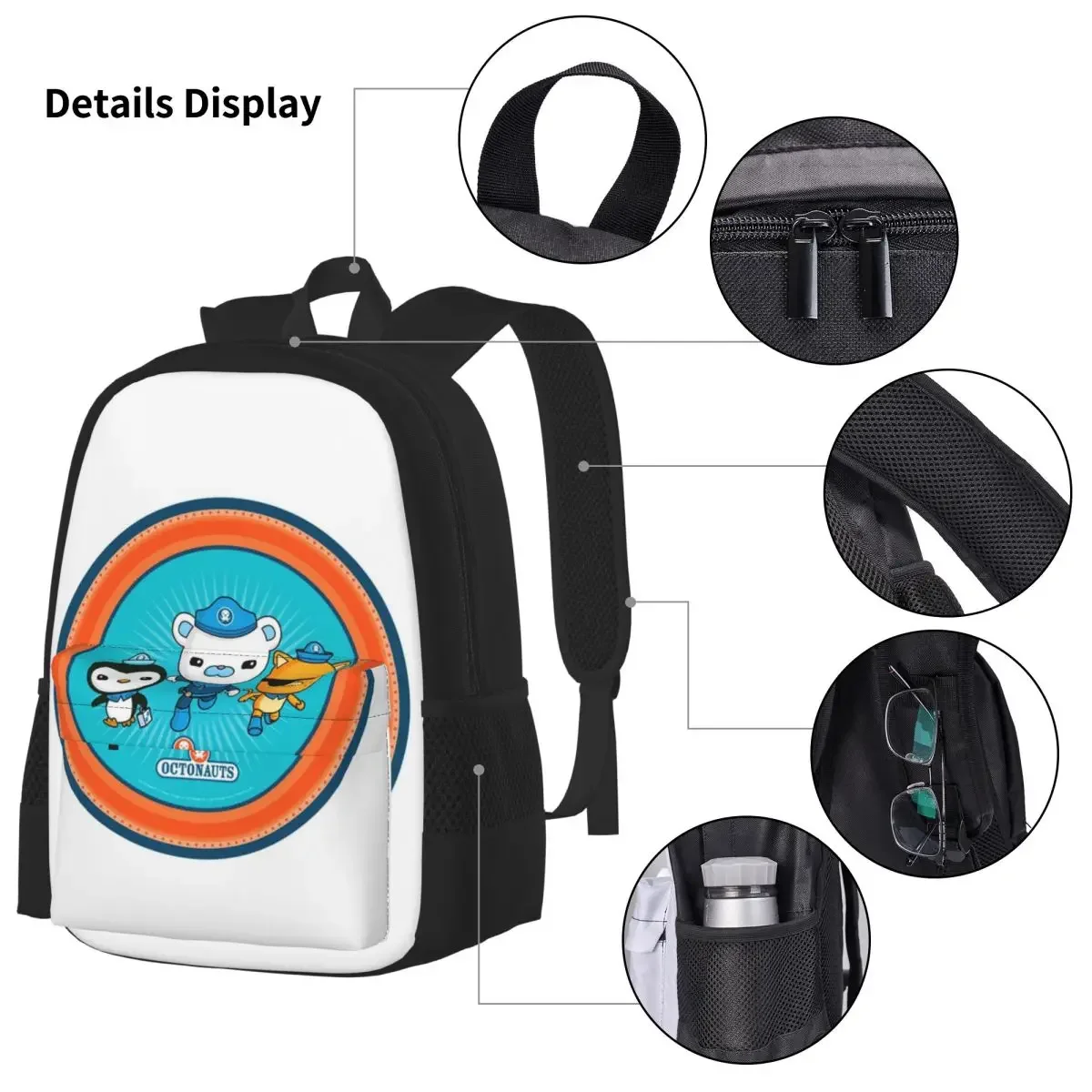 Kid Kwazii The Octonauts Plecaki Chłopcy Dziewczęta Bookbag Studenci Torby szkolne Plecak dziecięcy Torba na lunch Torba na długopis Trzyczęściowy zestaw