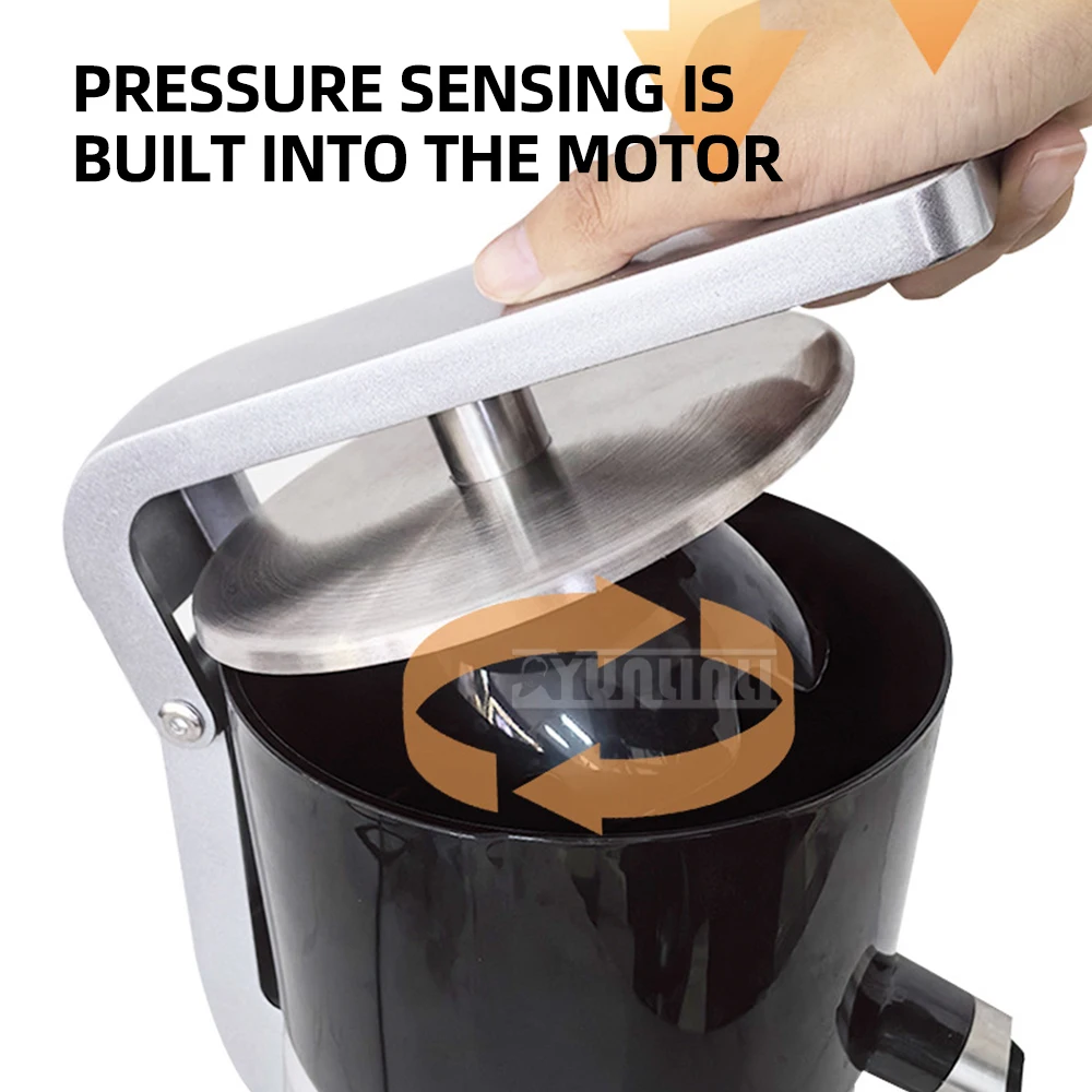 آلة عصارة كهربائية تجارية ، آلة استخراج وفصل العصير الأوتوماتيكية ، قضيب ضغط من سبائك الألومنيوم ، عصير حثي