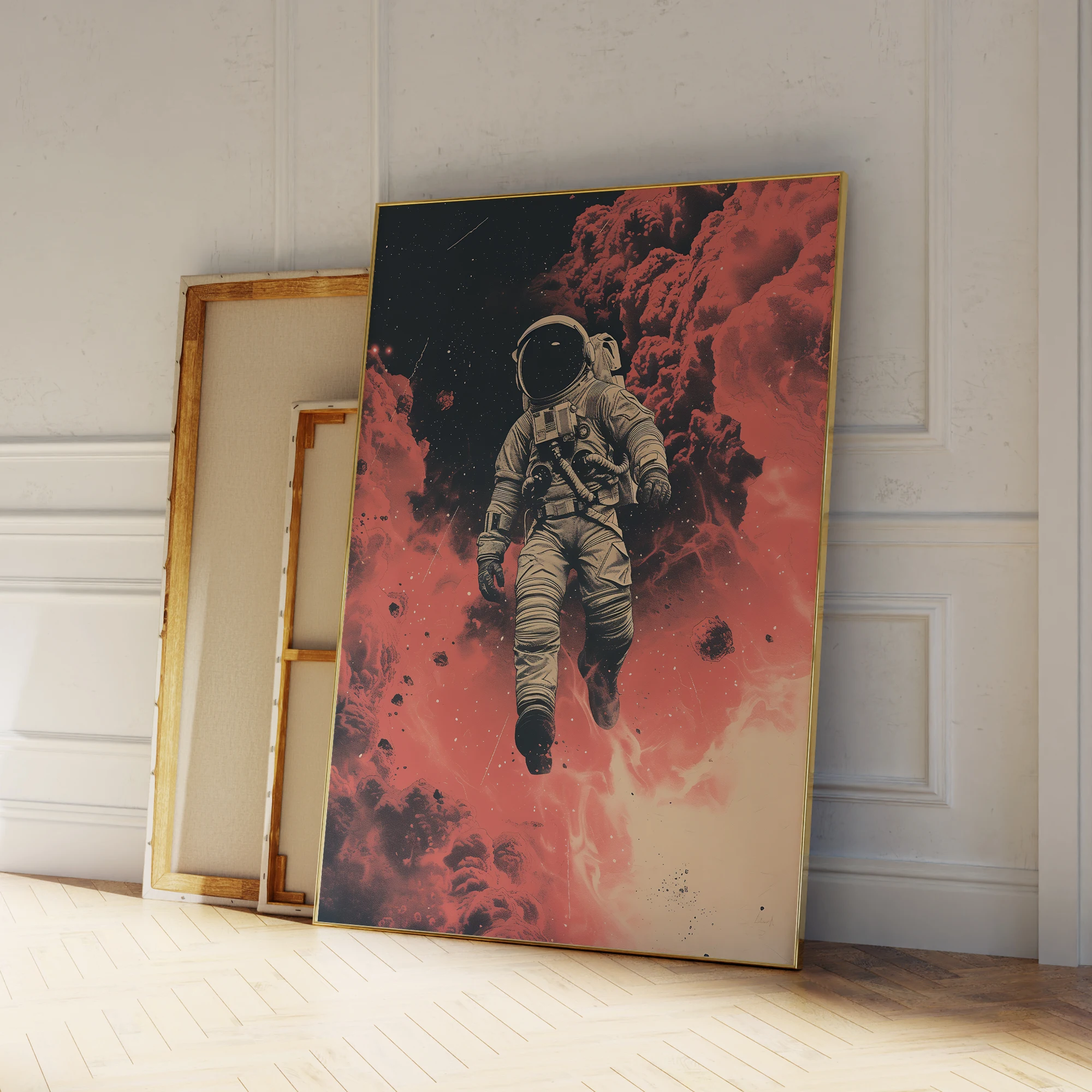 Modern Epic Fantasy Astronaut On A Spacewalk Wall Art Prints Canvas Painting Poster Picture For Living Room Home Decor