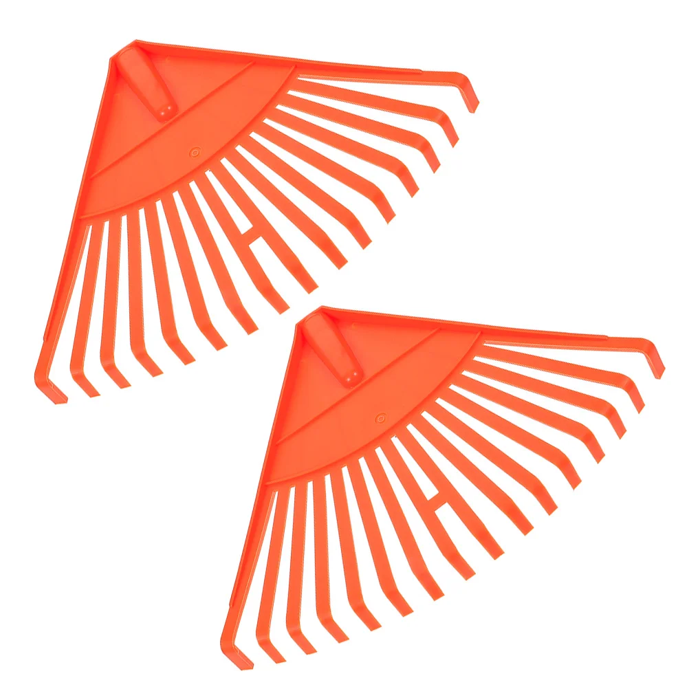 

2pcs Plastic For Leaves Heavy Duty Hand Garden Tool Lawn Yard Rake Cultivating Weeding Transplanting Shrub Pine Needle Rake