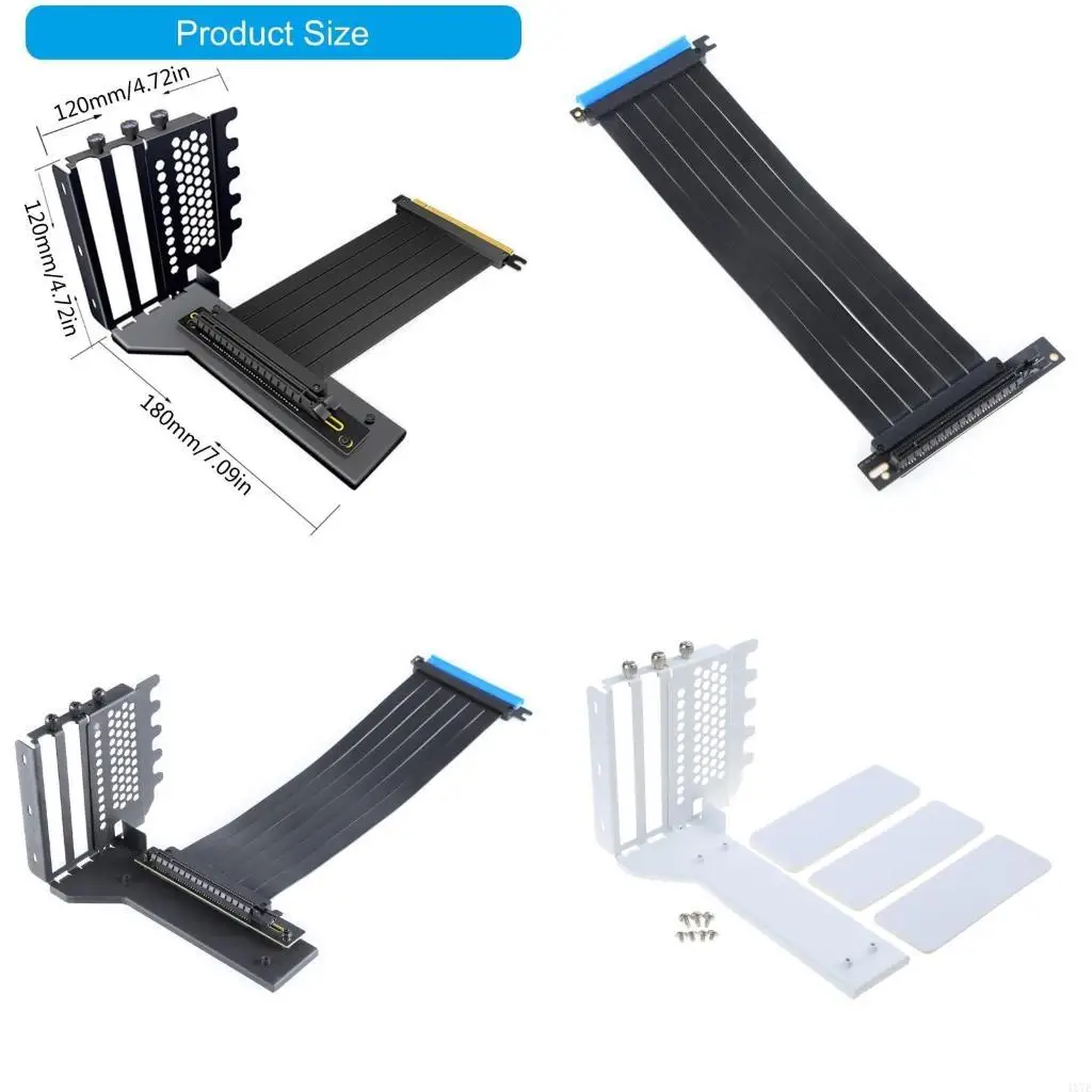 

4X7E Vertical Graphics Card Bracket PCIE3.0 X16 GPU Holder Improved PC Layout Easy Installs For Wide Motherboards And Cases