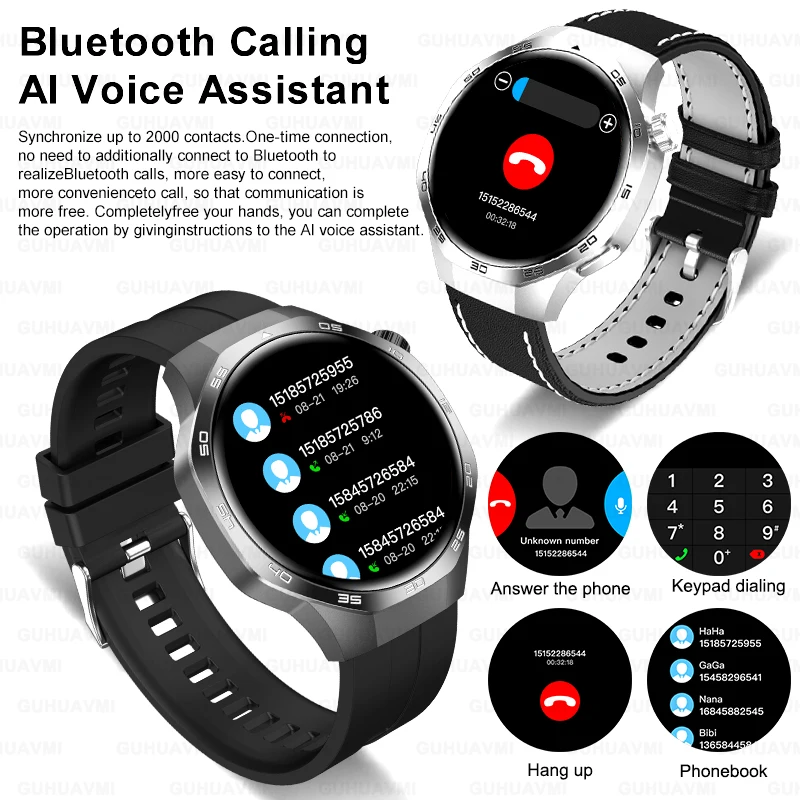 New For HUAWEI Watch GT 5 Pro Sports Smart Watches Men GPS Track Compass Altimeter Waterproof Bluetooth Call NFC Smart Bracelet