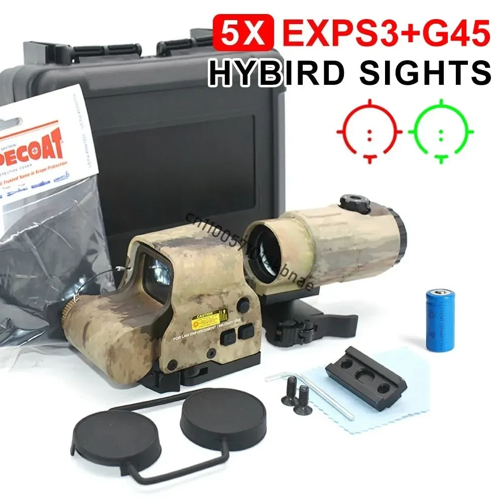 HWS EXPS3 Holografische Red Dot Sight 558 + G43/G33/G45 3X/5X STS Vergrootglas Hybrid Sight Combo richtkijker voor 20mm Rail