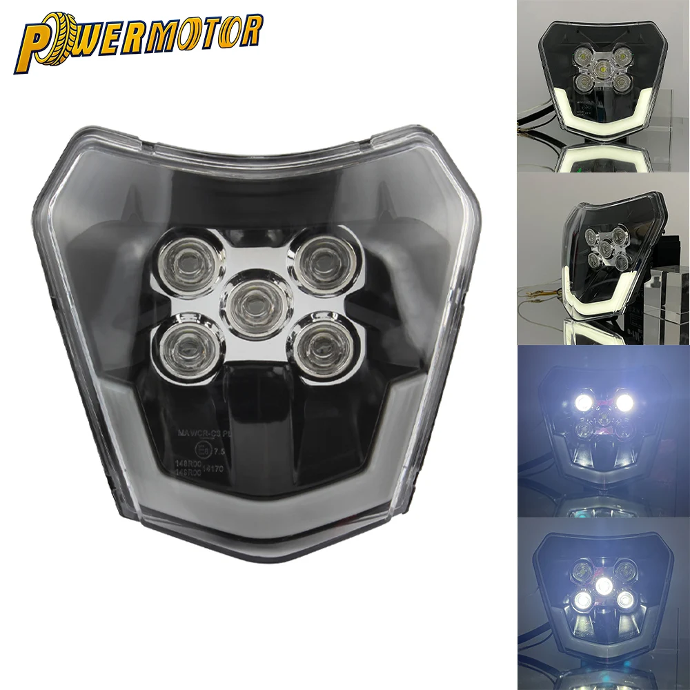 

For KTM EXC 300 Motorcycle LED Headlight XC SX XC-W 125 250 350 450 530 2018-2020 2021 2022 2023 Dirt Bike Motocross Modified