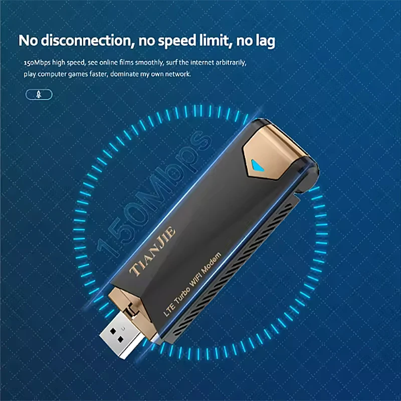 Portable Wireless Network 150Mbps LTE UFI USB 3G 4G WIFI Dongle SIM Card Slot Modem Network Card 4G  Modem UF909