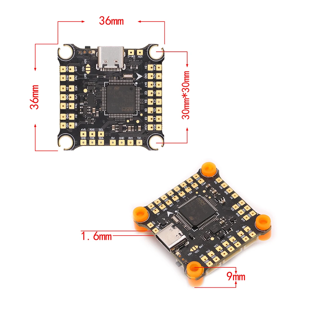 Controlador de vuelo HAKRC F722 V2 DJI F7 OSD 3-6S Lipo Dual BEC 5V 3A / 9V 2.5A Betaflight STM32F722RET6 30x30mm para RC FPV Drone