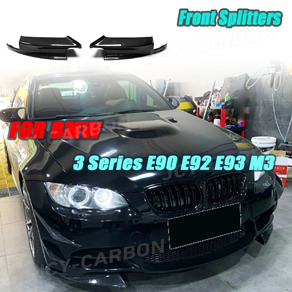 

JCYECF передний бампер из углеродного волокна, разделители для губ, клапаны, чашки для BMW 3 серии E90 E92 E93 M3 2007-2013, кованый карбон