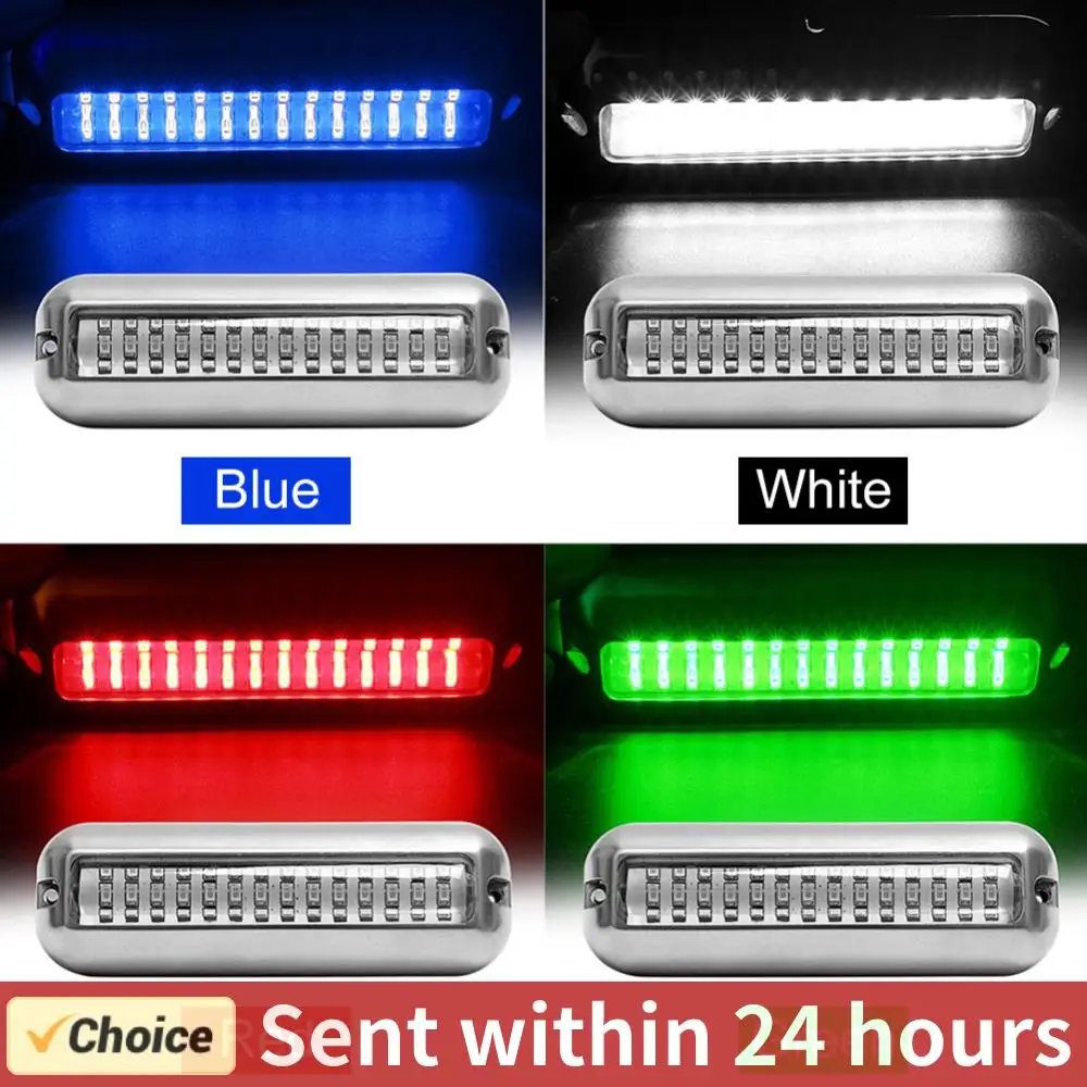 

42LED Yacht Underwater Light Stainless Steel Sailing Signal Light 10-30V Marine Boat Lamp IP68 Waterproof Yacht Boat Accessories