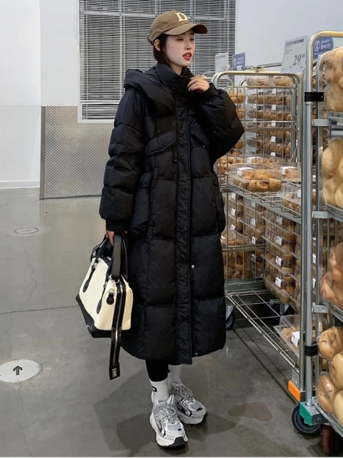 

Puffer Parkas Women Coat Womens Burgundy Color Rich Winter Cotton-Padded Thick Warm Hooded Long-Sleeved Fashion Casual Ladies GF