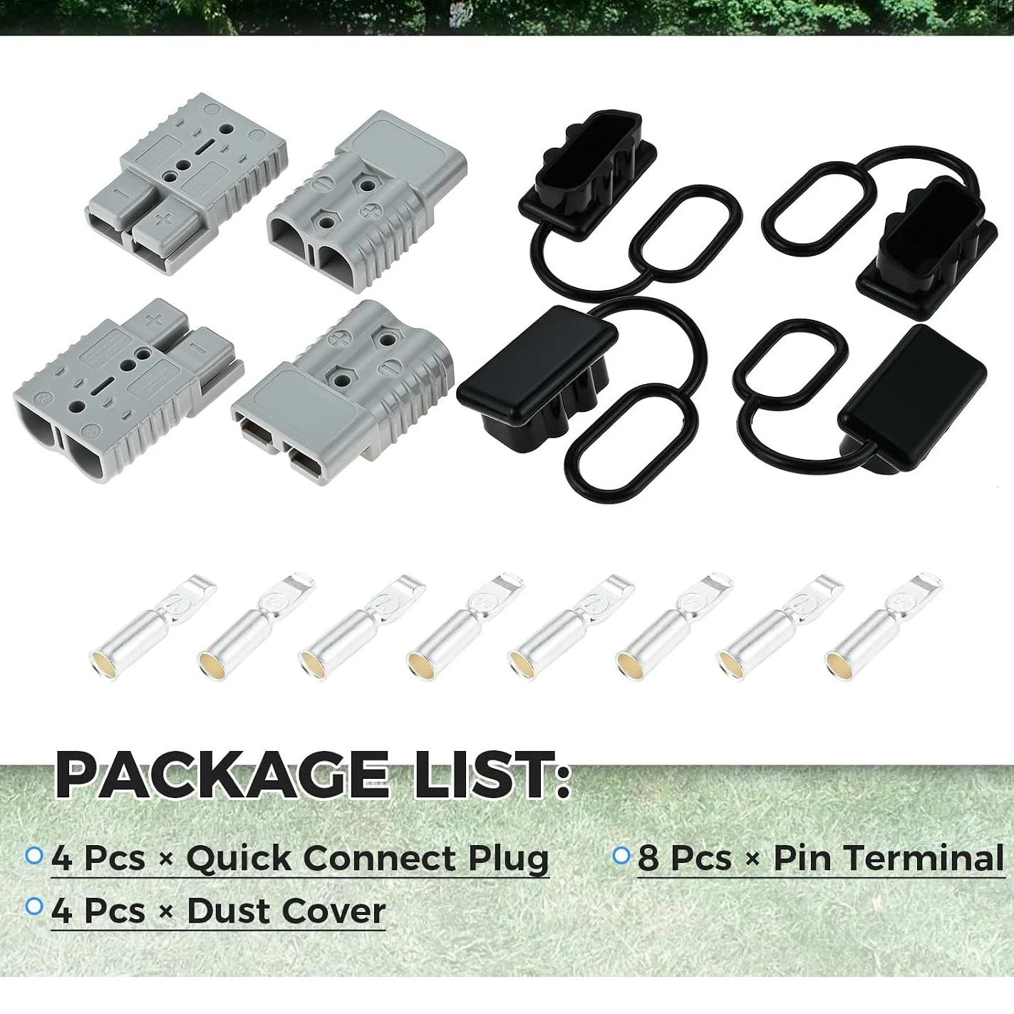 4Pcs 175A Battery Quick Connect Disconnect Connector 2-4 Gauge 12-36V Wire Harness Plug Kit for Car Bike ATV Winches Lifts Motor